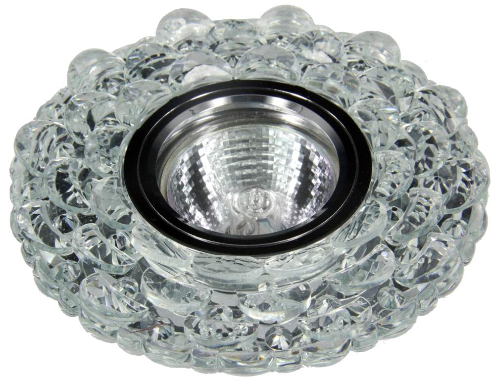 Светильник галогенный FT 986 CHW SMD/MR 16 4000K хром+зеркальный прозрачный