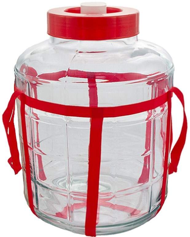 Банка стеклянная 26л с гидрозатвором 01458