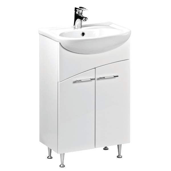 Тумба Лайт  50 напол.белая + умыв. Эрика 50  (S-UM-ERI50/1-w)