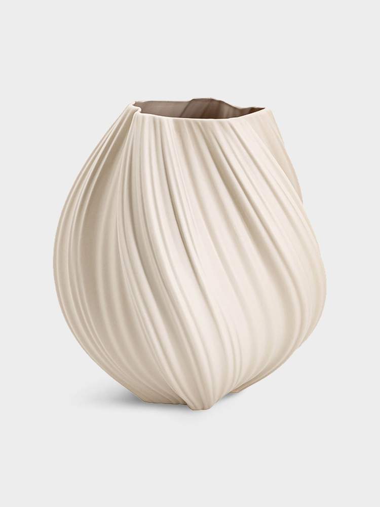 ANNA LAFARG Ваза Волны 28,5см фарфор серо-бежевый HS4-G091-67G3