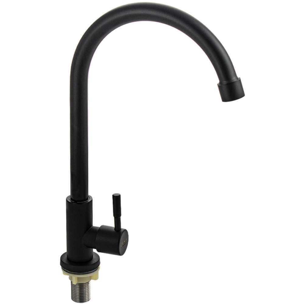 Кран BRIMIX  9311  на одну воду, нерж.ст. , черный