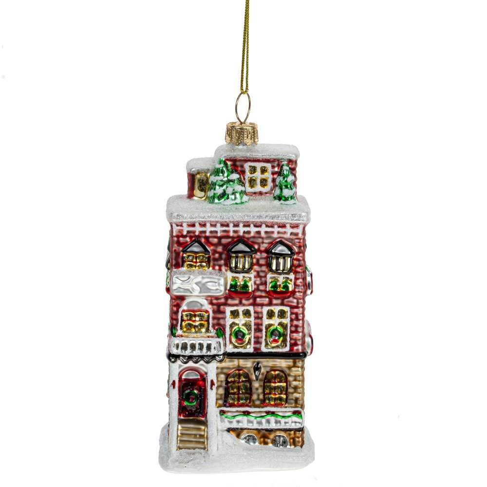 REMECO COLLECTION Игрушка елочная 794464 Дом 5х4,5х12,5см (стекло)
