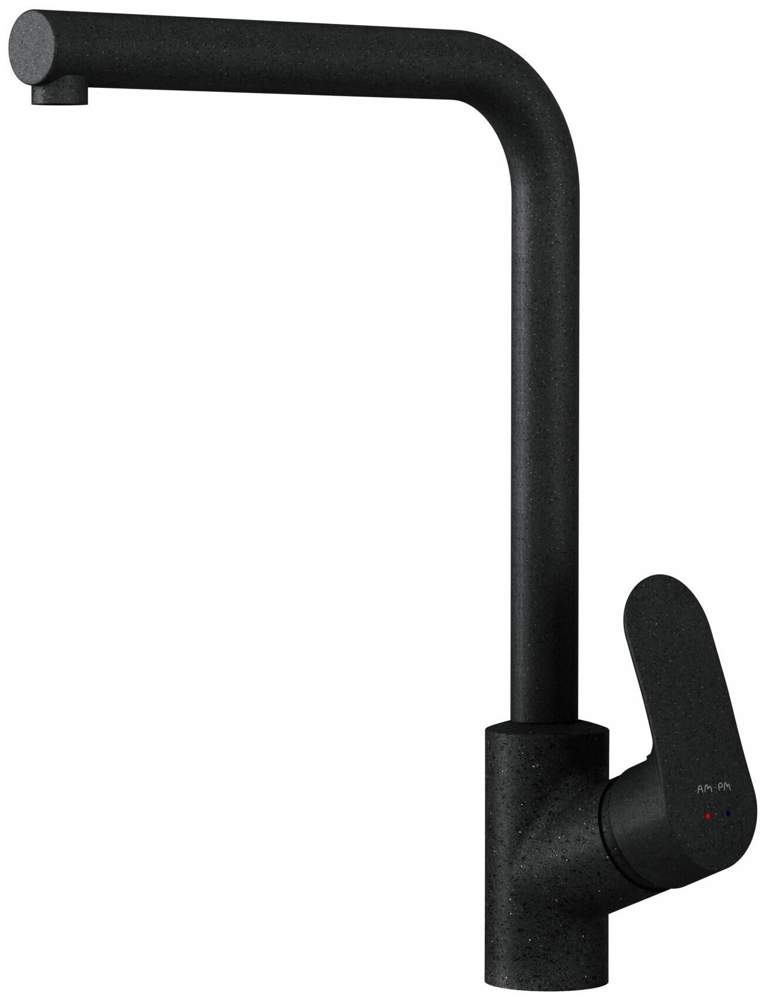Смеситель  Like  F8005022  д/кухни L-образным изливом, черный
