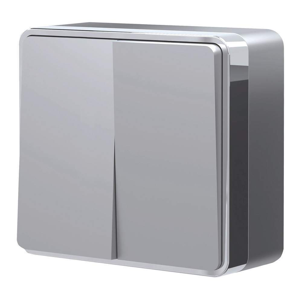 Выкл.  Gallant 2-кл. (серебряный) -  W5020006