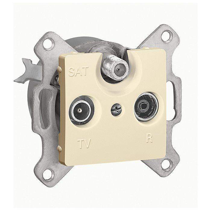 Розетка CARIVA TV-FM-SAT оконечная сл.кость  773737