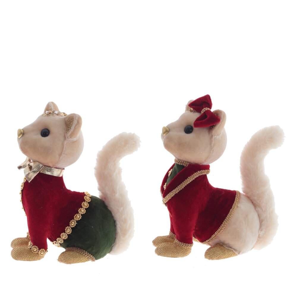 REMECO COLLECTION Фигурка 806863 Кошечка/Котик 16х10х20см (текстиль/полимер)