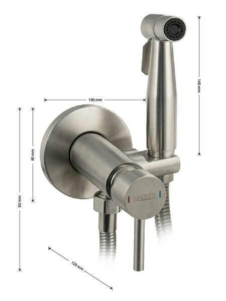 Смеситель Magnus/GFmark  2072  с гигиен.душем,встраев.нерж/ст, Сатин