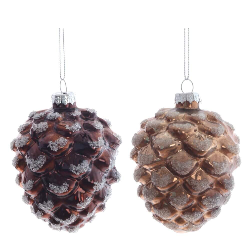 REMECO COLLECTION Игрушка елочная Шишка 805695 стекло 7х7х10см