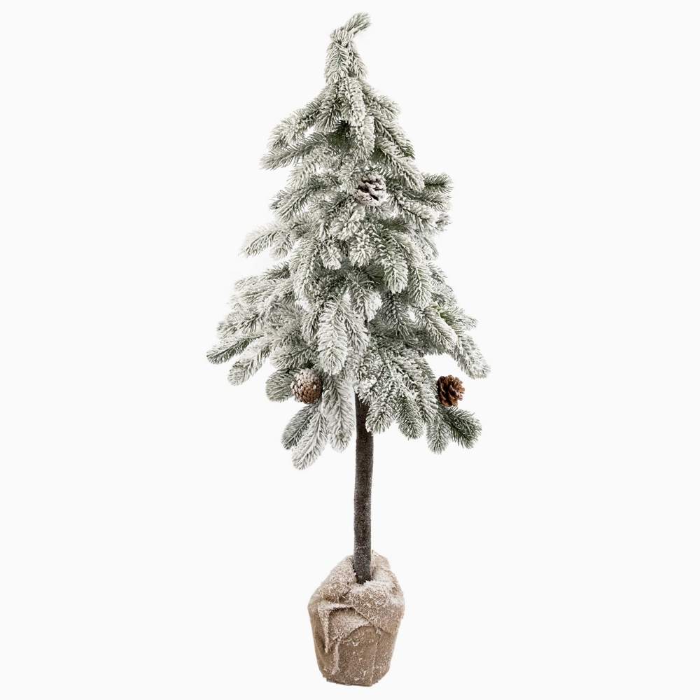 DECOLINE Ёлочка заснеженная в кашпо 120см HT9900.120S