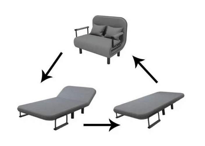 Диван-кровать Токио 100 темно-серый