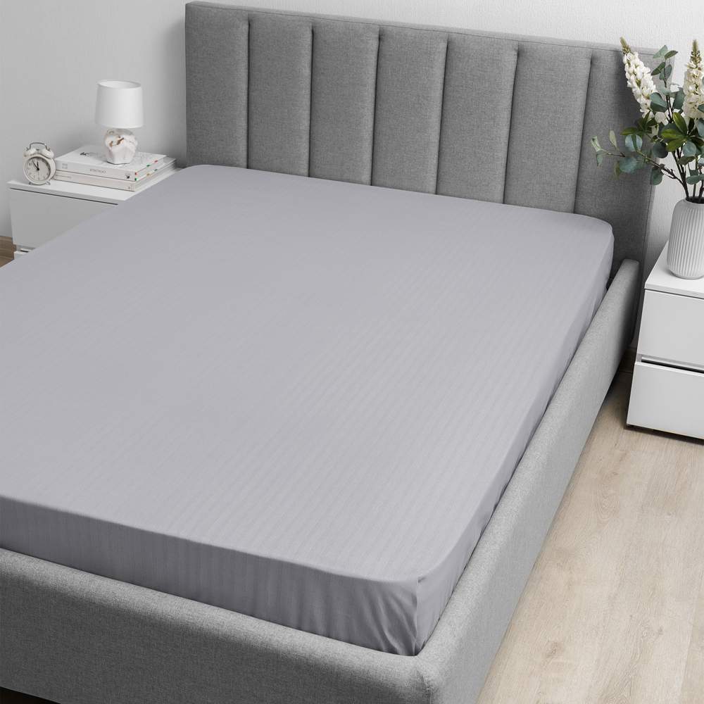 ВОЛШЕБНАЯ НОЧЬ страйп-дизайн Gray Cloud Простыня 220/240см рис.8709/3 782092