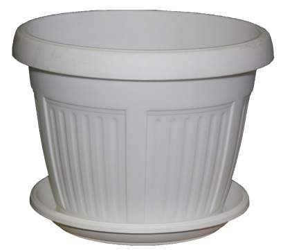 Горшок  Николь с подст. 45л 50*38 бел. У0423