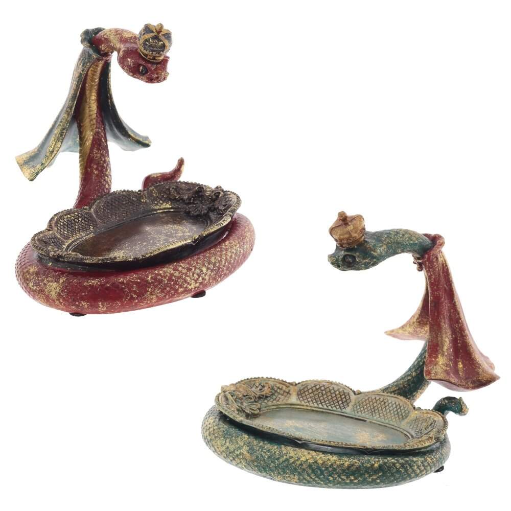 REMECO COLLECTION Фигурка 813235 Змея с блюдом 15х17х13см 2 вида