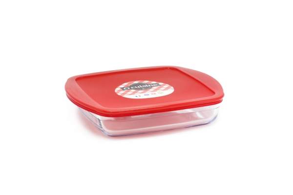 PYREX O CUISINE Блюдо квадратное с крышкой 1л 211PC00/1046  20x17x6см