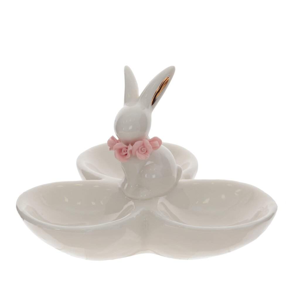 REMECO COLLECTION Подставка 795662 Заяц для 3-х яиц L12,5 W12,5 H9см фарфор 