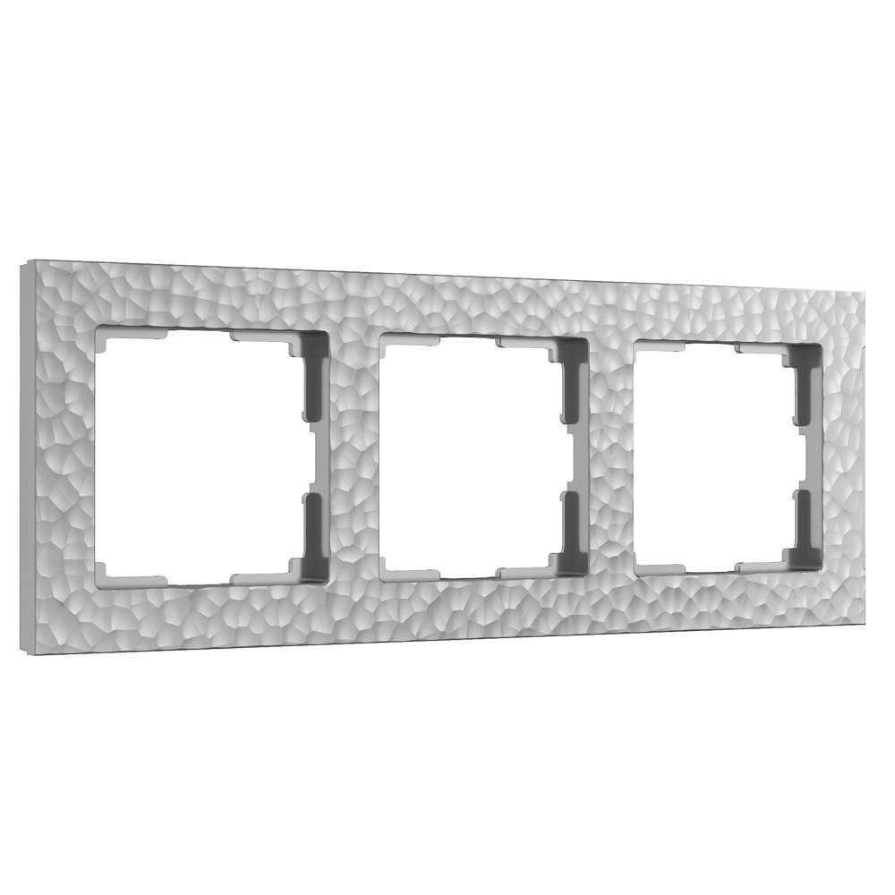 Рамка Werkel Hammer серебряный на 3 поста  -  W0032406