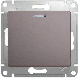 Переключатель SE Glossa  Платина 1-кл  сх.6 10АХ  с подсвет.  GSL001263