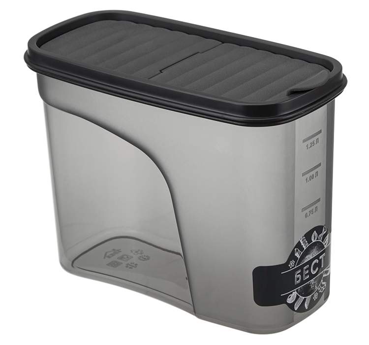 М-ПЛАСТИКА Емкость М1255 Idea Бест д/сыпучих с дозатором 1500мл 190х95х14мм 