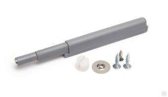 Амортизатор мебельных фасадов  серый  Пуш с магнитом 17021