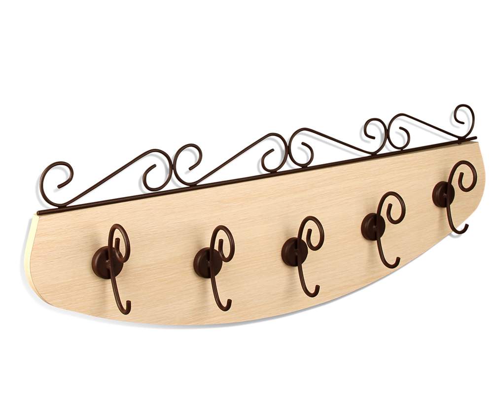 Вешалка Sheffilton  Грация 850  В2-87  коричн.муар/дуб молочн.  мет/ЛДСП