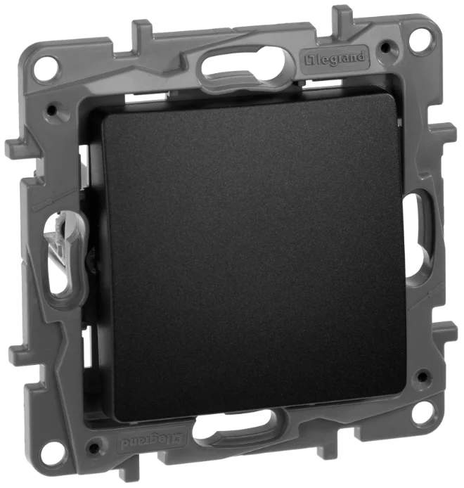 Переключатель Etika 1кл 10АХ антрацит  672605