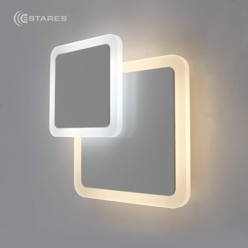 Maysun - 2S-184x53-White/White-220-IP20_2021 12W  Бра Geometria squera 