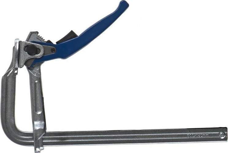 Струбцина  КОБАЛЬТ F-образная рычажная  кованная 140х300мм  249-105