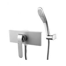 *Смеситель  Меланж  Л-4903CW  д/душа  хром/белый