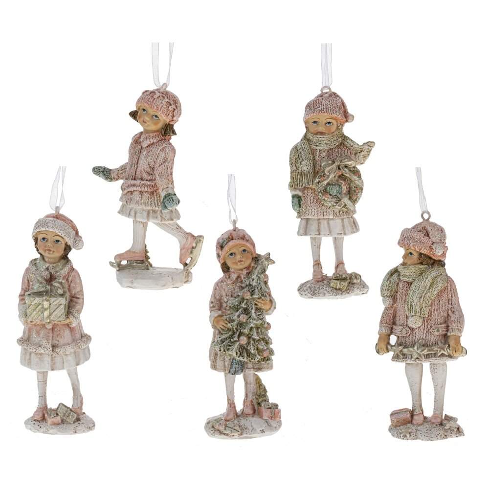 REMECO COLLECTION Украшение 791687 подвесное Девочка 5х5х11,5см 6 видов (полимер)
