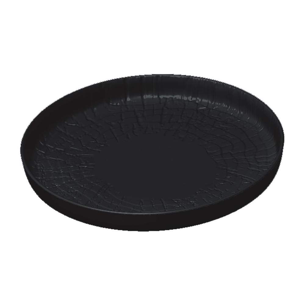 P.L. Proff Cuisine Black Raw Wood Тарелка с бортом 81229891 d-27см h-3см 