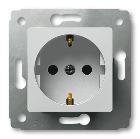 Розетка CARIVA 1-м. с/з  бел. Leg773659/61765