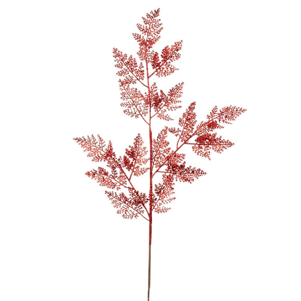 DECOLINE Ветка декоративная HST24-960-3 с глиттером 84см красный 