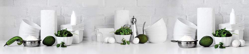 Панель стеновая  SP209  Авокадо на белом фоне  2800*600*6мм