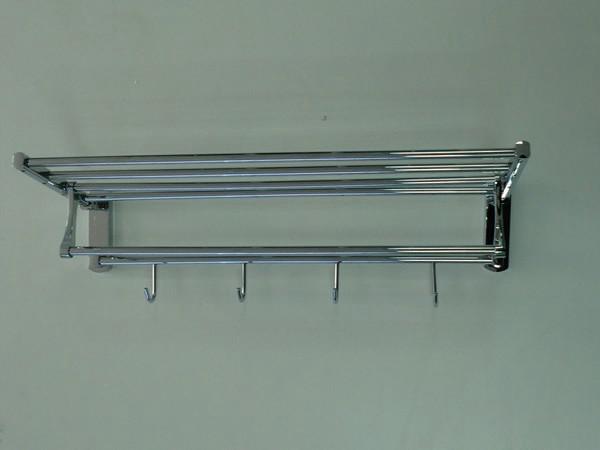 Полка д/полотенца с опорой двойная мод-прем. нерж/хр  5660