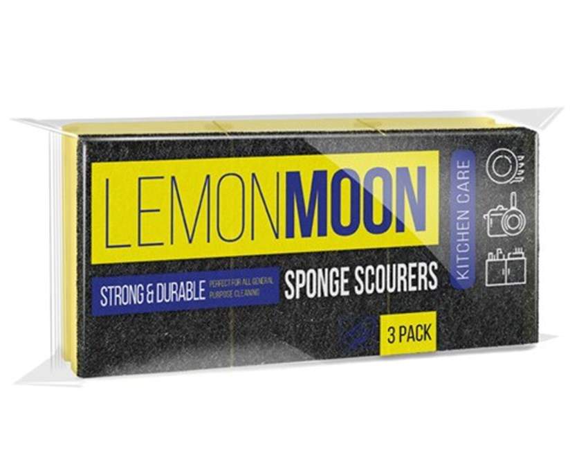 LEMON MOON Набор губок L007 д/посуды профиль 3шт 94х70х44мм абразив TERSO 650
