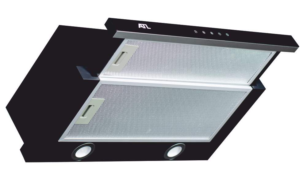 Кухонный воздухоочиститель ATLAN 3002  60см TC  black стекло  
