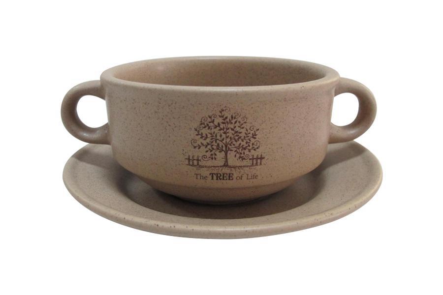 TERRACOTTA Дерево жизни Чашка суповая на блюдце 0,3л TLY923-TL-AL