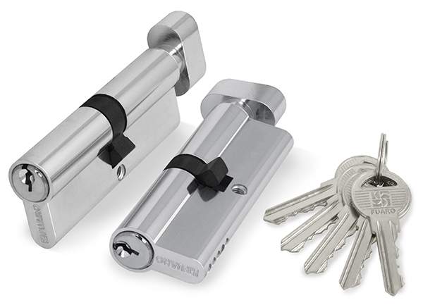 Ц.М. 100 ZM/80 (35+10+35) CP хром 5кл. с вертушкой