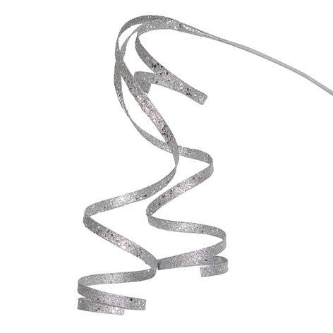 HOLIDAY CLASSICS Лента Завиток декоративная серебро с пайетками 60см FLS714