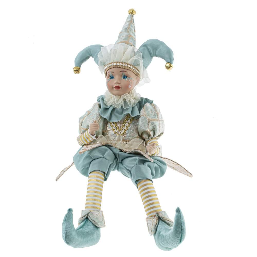 REMECO COLLECTION Игрушка набивная 807223 Клоун (музыка,движение) мятный/золото 18х13х30/54см 