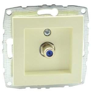 Розетка Mono  500-001705-130  Крем  Спутник F-соедин. с/п
