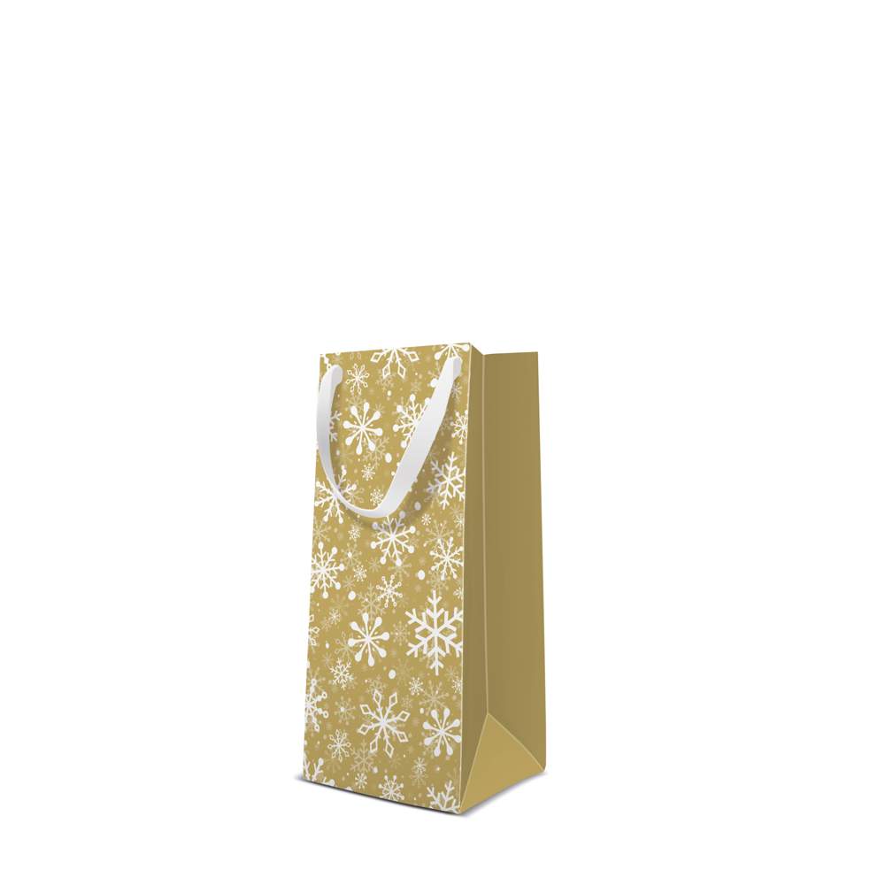 PAW Пакет подарочный НГ Разноцветные снежинки 10х22х7см AGB2014421